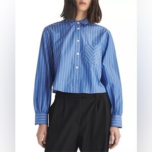 Rag and Bone Maxine Striped Crop Shirt